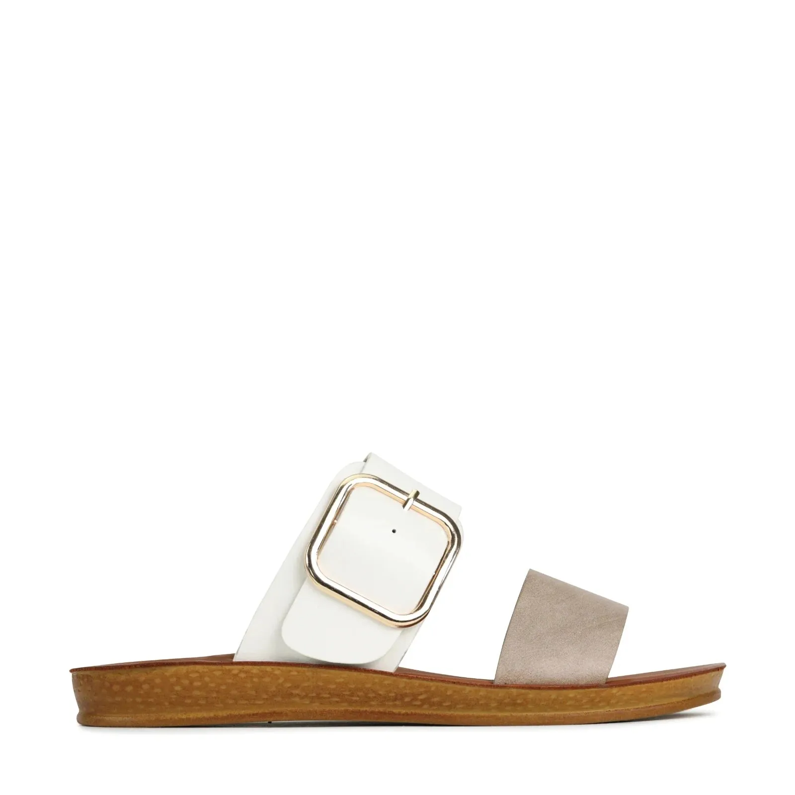 Doti Sandal in White Taupe