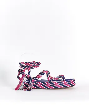 Isabel Marant 'erol' rope sandals, fuchsia & black, 40