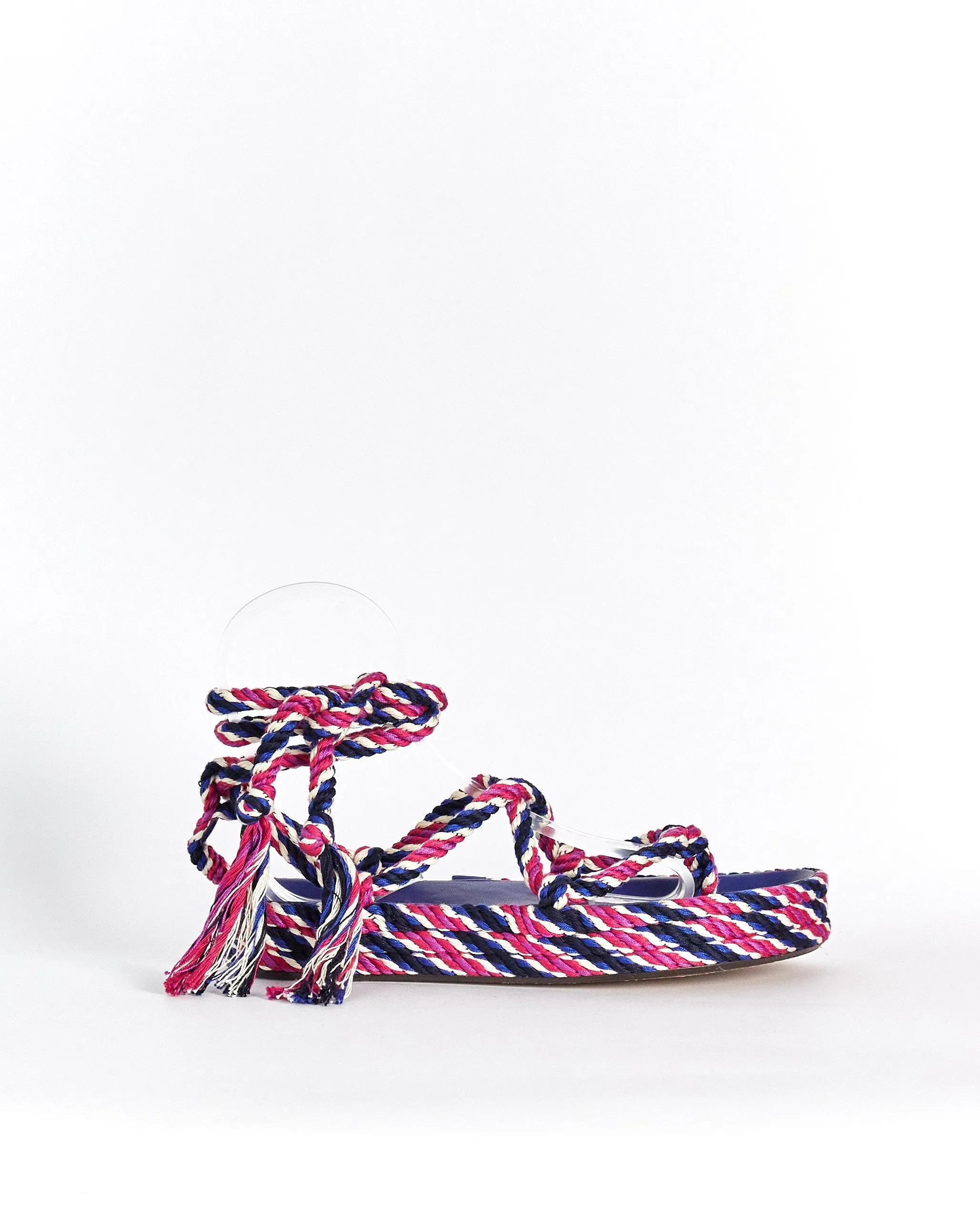 Isabel Marant 'erol' rope sandals, fuchsia & black, 40