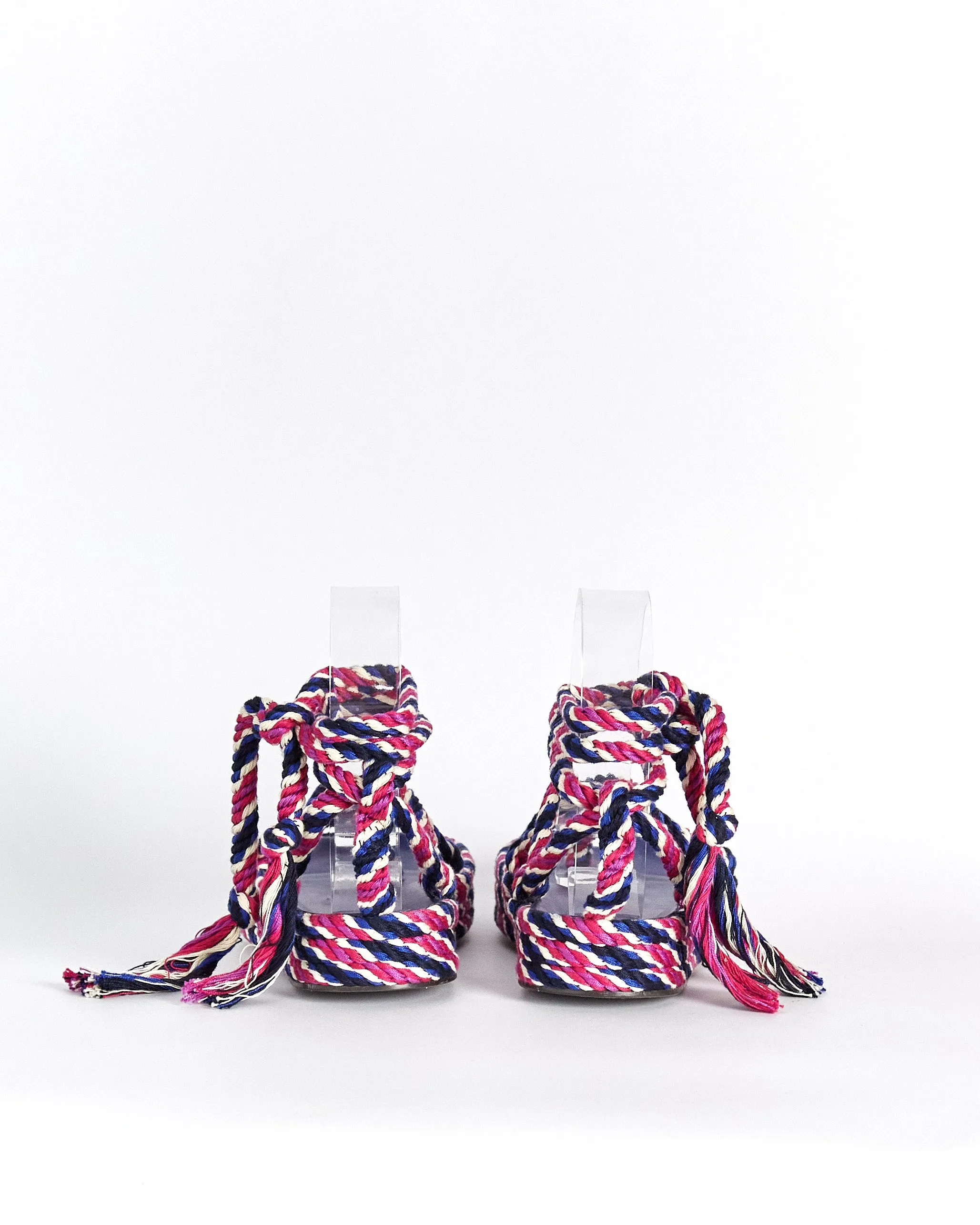 Isabel Marant 'erol' rope sandals, fuchsia & black, 40
