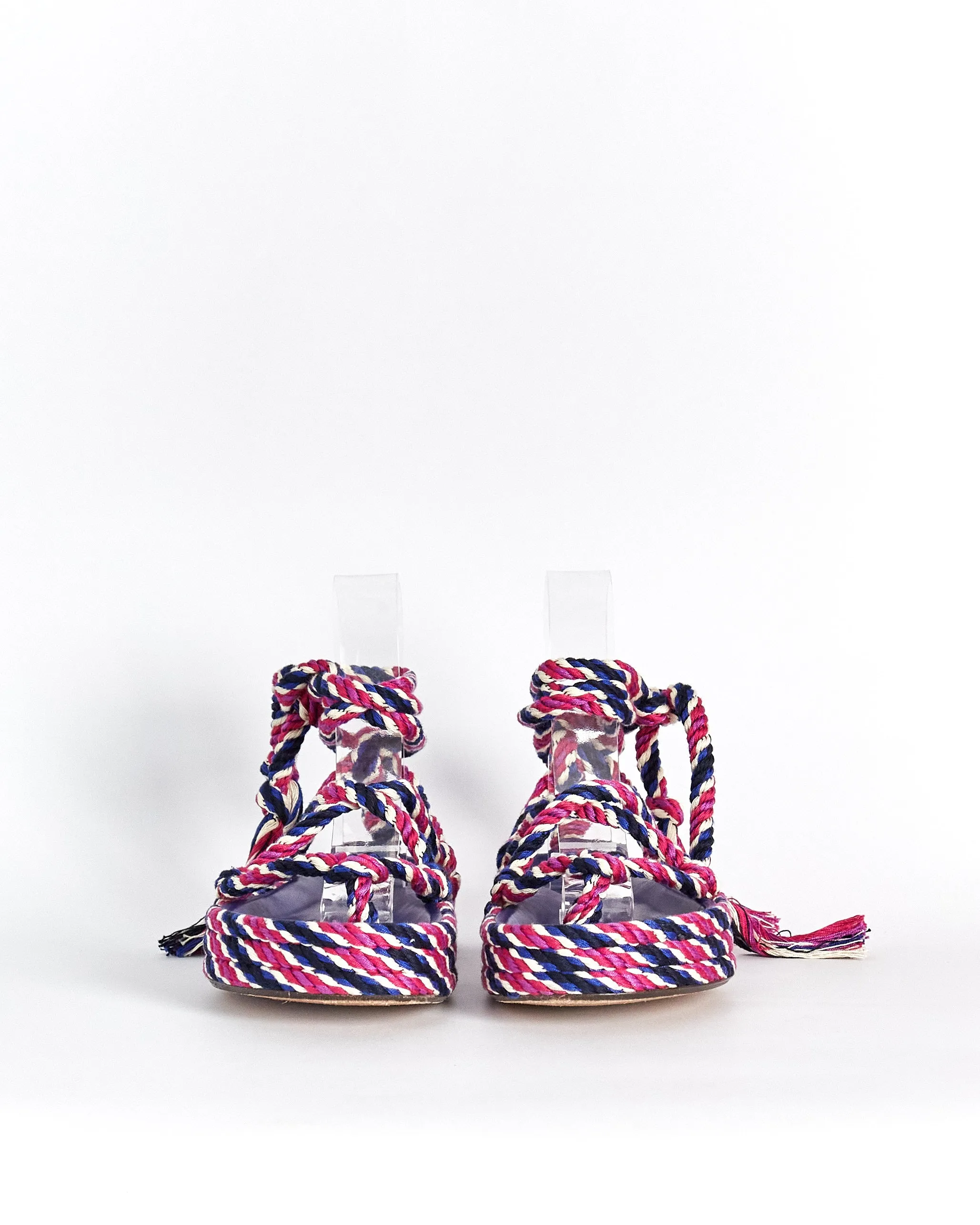 Isabel Marant 'erol' rope sandals, fuchsia & black, 40