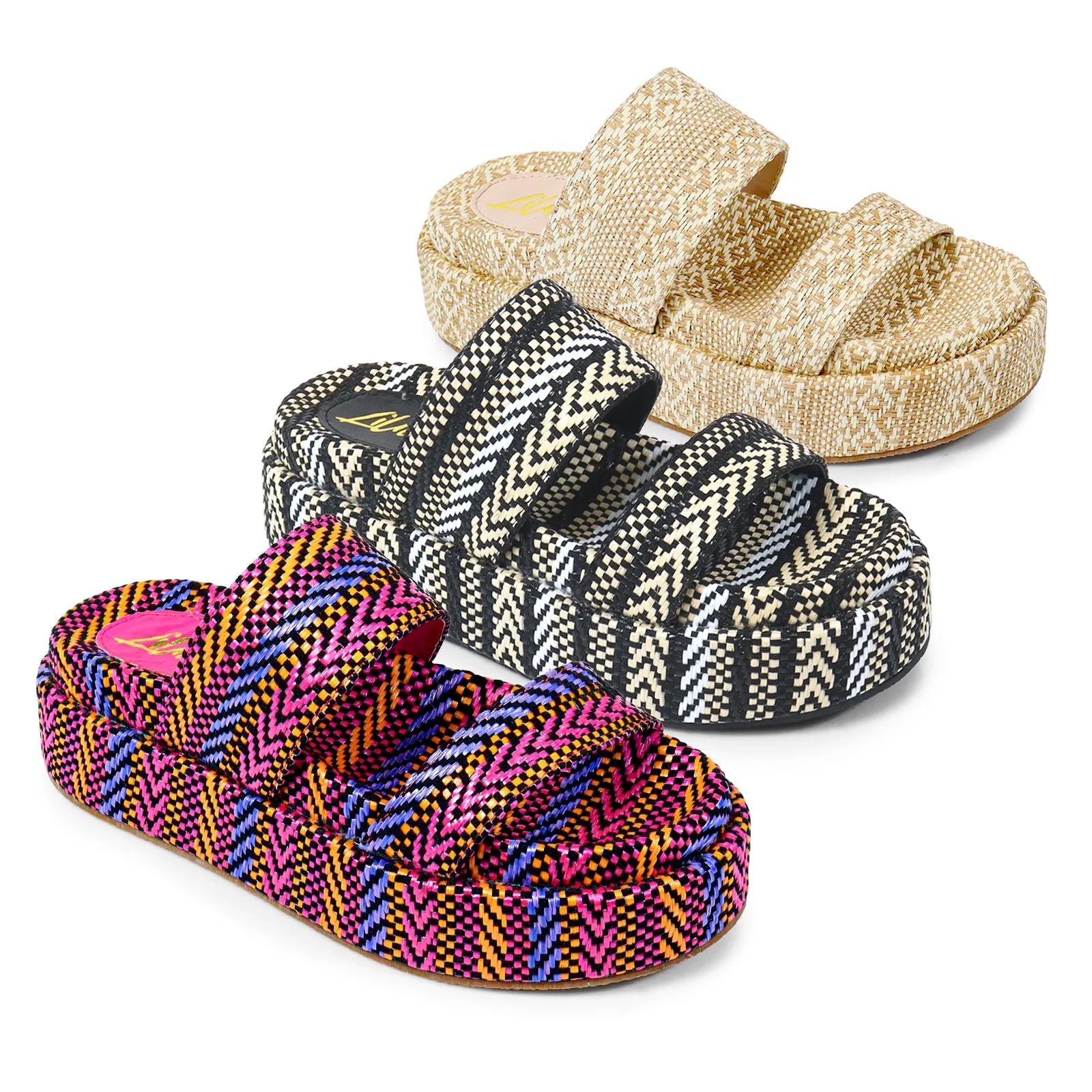 JUDD-1 Fuchsia Multicolor  Raffia