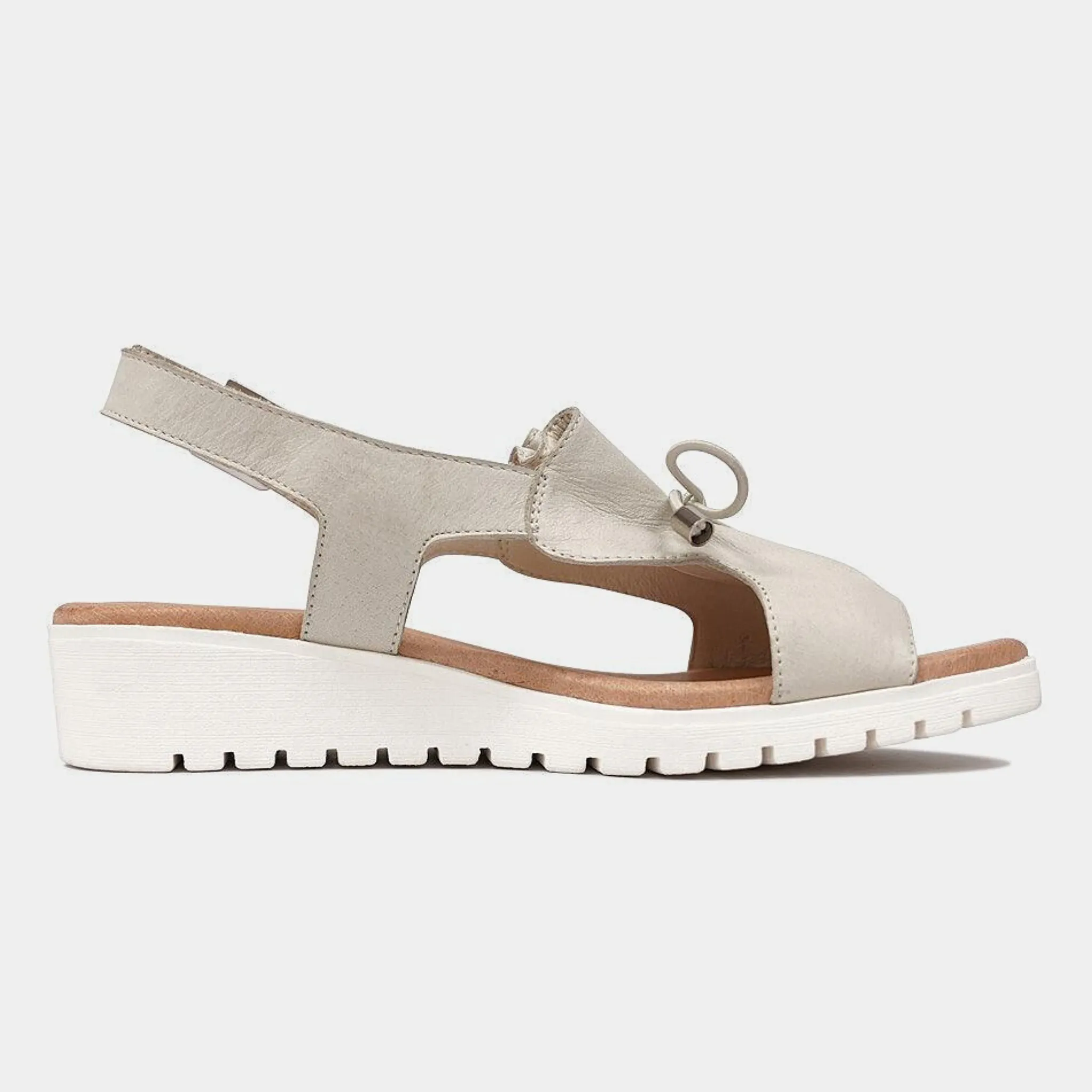 Malika Almond Leather Sandals