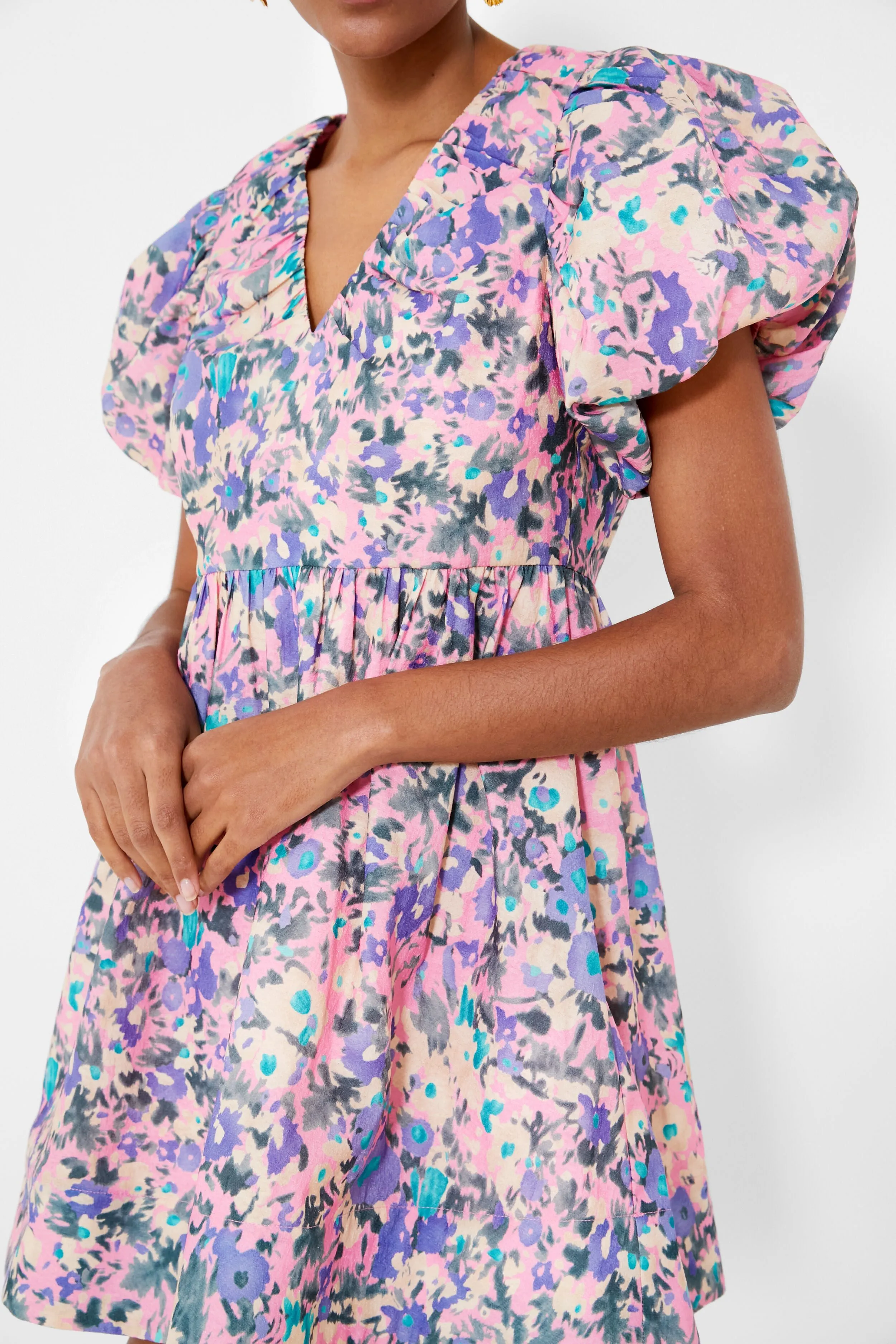 Pink Floral Sheila Mini Dress