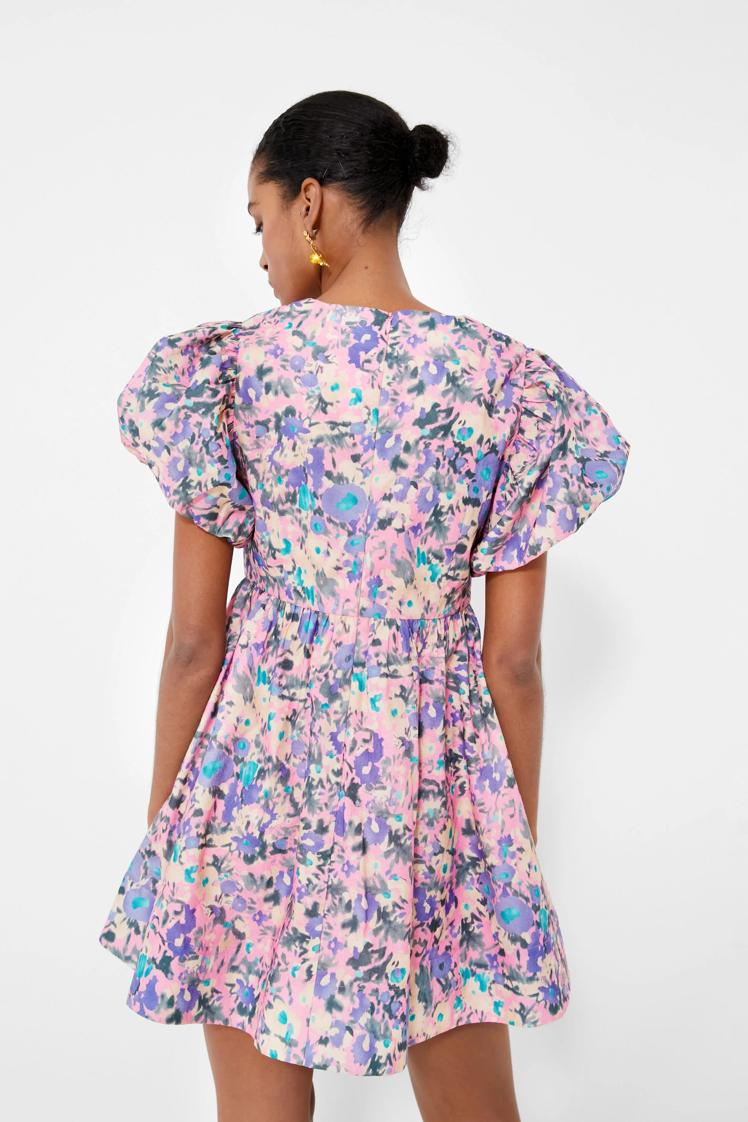 Pink Floral Sheila Mini Dress