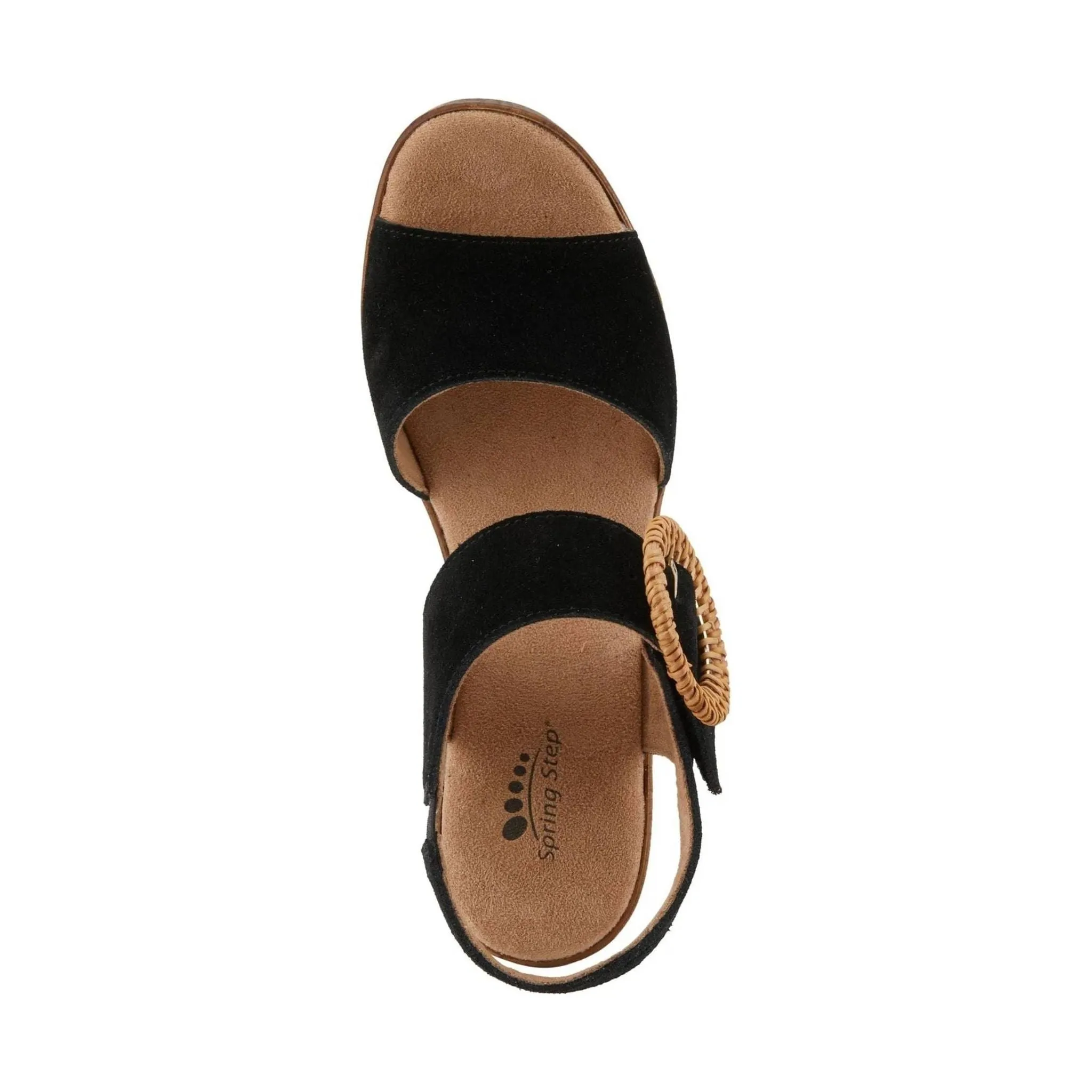 Spring Step Women's Gamona Sandals - Black Suede