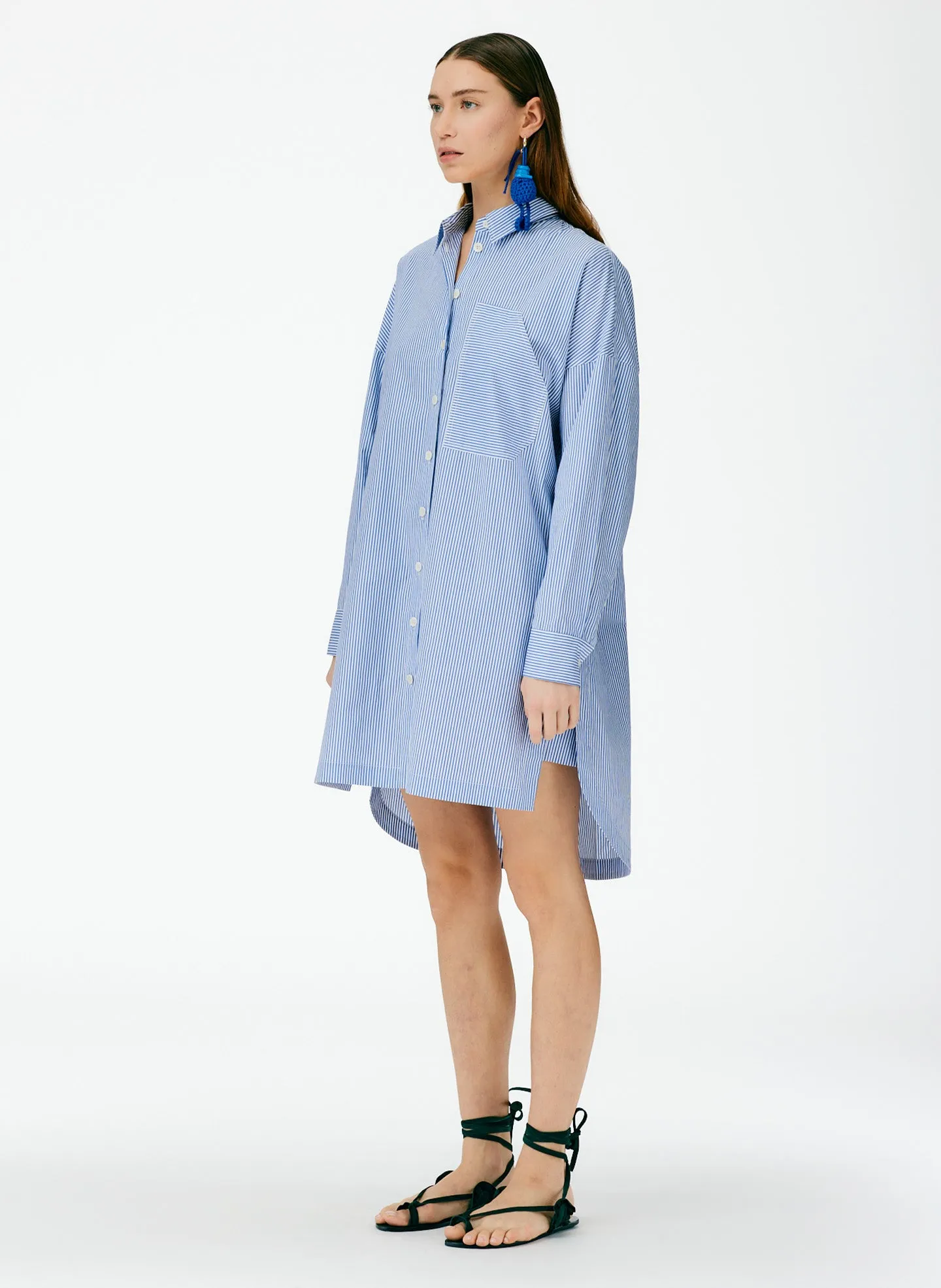 Summer Striped Shirting Shirtdress
